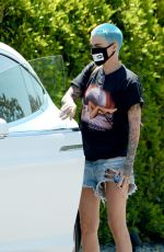 RUBY ROSE in Denim Cut Off Out in Los Angeles 05/01/2020