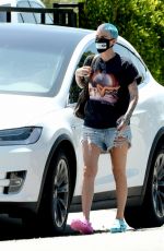 RUBY ROSE in Denim Cut Off Out in Los Angeles 05/01/2020