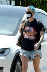 RUBY ROSE in Denim Cut Off Out in Los Angeles 05/01/2020