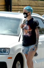 RUBY ROSE in Denim Cut Off Out in Los Angeles 05/01/2020