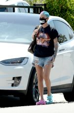 RUBY ROSE in Denim Cut Off Out in Los Angeles 05/01/2020