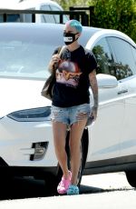 RUBY ROSE in Denim Cut Off Out in Los Angeles 05/01/2020