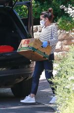 SANDRA BULOCK Picks Up Couple Boxes in Los Angeles 05/02/2020