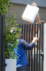 SARA SAMPAIO Gets Her Lunch at Her Home in Los Angeles 05/03/2020