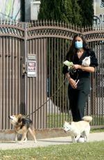 SARA SAMPAIO Out with Her Dogs in Los Angeles 05/09/2020