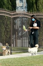 SARA SAMPAIO Out with Her Dogs in Los Angeles 05/09/2020