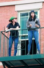 SARAH SILVERMAN Cheers for Frontline Workers from Her Fire-escape in New York 05/14/2020