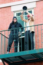 SARAH SILVERMAN on Her Fire Escape in New York 05/09/2020