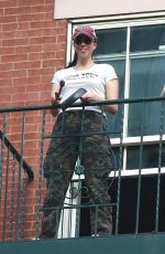 SARAH SILVERMAN on the Balcony of Her Apartment in New York 05/29/2020