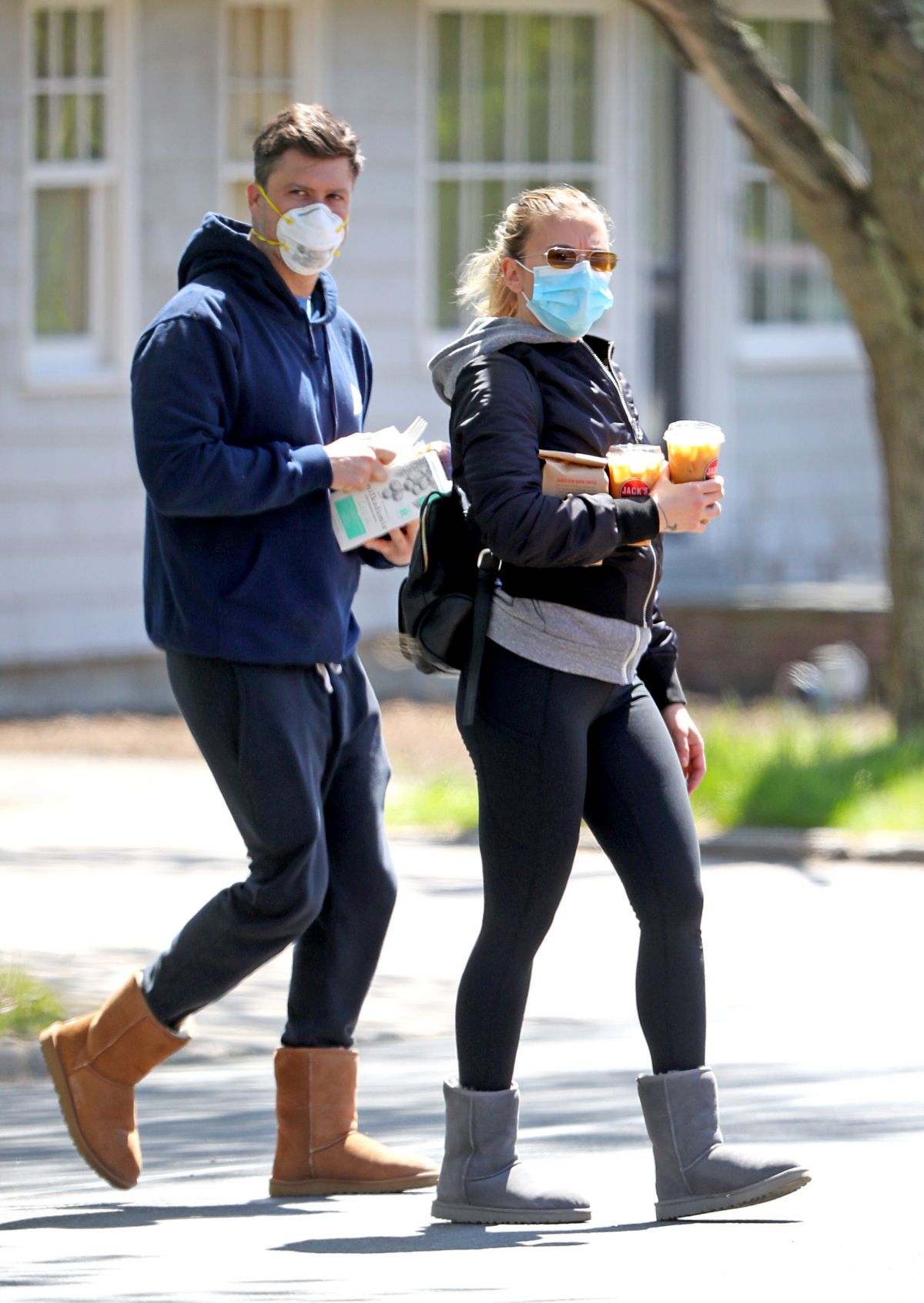 SCARLETT JOHANSSON and Colin Jost Wearing Mask Out in The ...