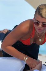 SOFIA RICHIE in Bikini Top at a Beach in Malibu 05/19/2020