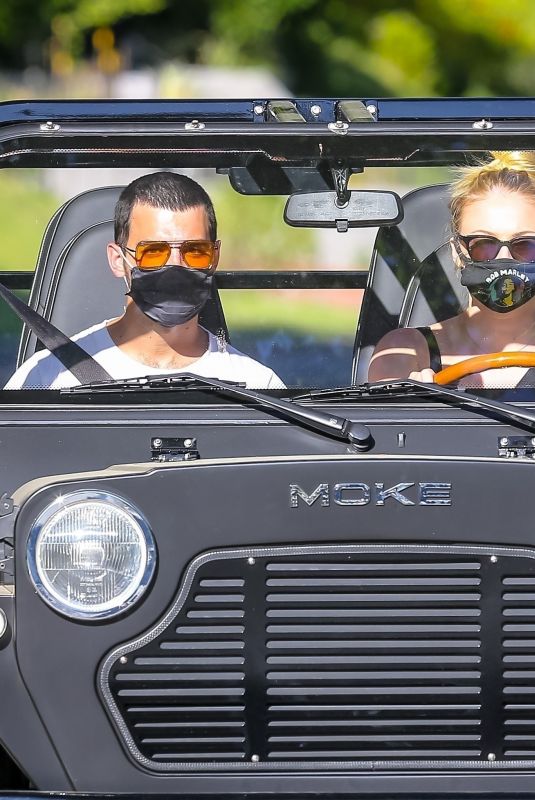 SOPHIE TURNER and Joe Jonas Out Driving in Los Angeles 05/15/2020