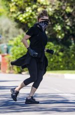 STACY FERGIE FERGUSON Out Jogging in Santa Monica 05/03/2020