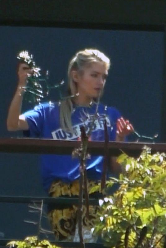 STELLA MAXWELL Hangs Fairy Lights to Celebrate her 30th Birthday in Los Angeles 05/15/2020