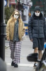 SUKI WATERHOUSE and Robert Pattinson Wearing Masks Out in London 05/13/2020