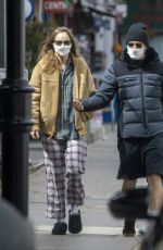 SUKI WATERHOUSE and Robert Pattinson Wearing Masks Out in London 05/13/2020