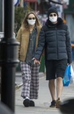 SUKI WATERHOUSE and Robert Pattinson Wearing Masks Out in London 05/13/2020