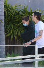SYDNEY BROOKE and Prsley Gerber at Cafe Habana in Malibu 05/20/2020