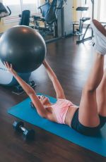 TAYLOR HILL Workout at Her Home - Instagram Photos 05/01/2020