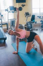 TAYLOR HILL Workout at Her Home - Instagram Photos 05/01/2020