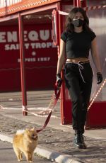 THYLANE BLONDEAU Out with her Dog in Saint-tropez 05/11/2020