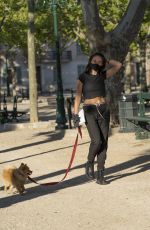 THYLANE BLONDEAU Out with her Dog in Saint-tropez 05/11/2020