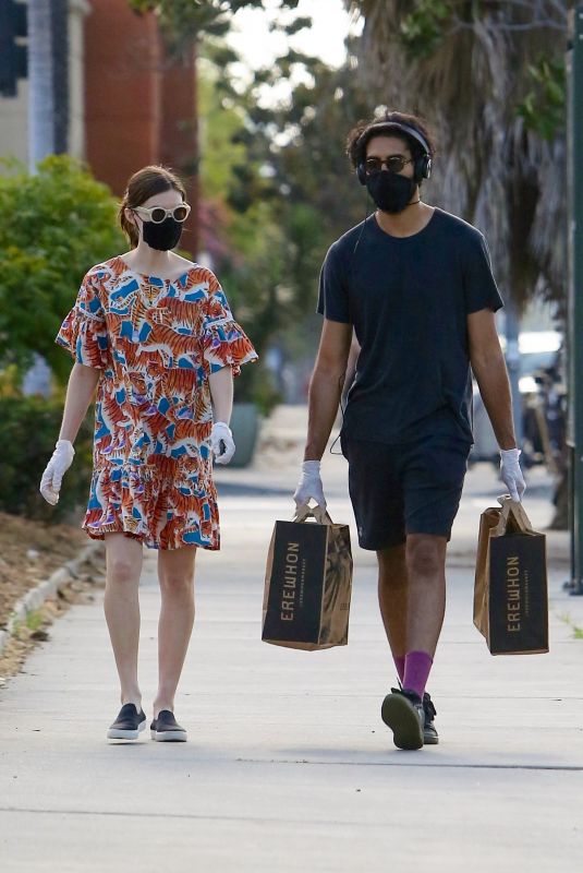 TILDA COBHAM-HERVEY and Dev Patel Shopping at Erewhon Market in West Hollywood 05/09/2020