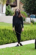 TROIAN BELLISARIO Out with Her Dog in Los Angeles 05/12/2020
