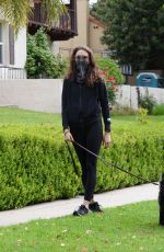 TROIAN BELLISARIO Out with Her Dog in Los Angeles 05/12/2020