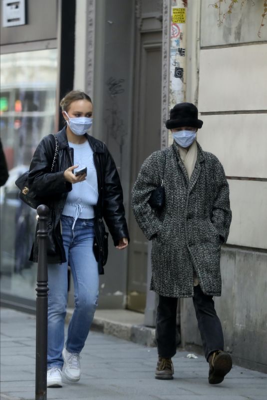 VANESSA PARADIS and LILY-ROSE DEPP Out in Paris 05/13/2020