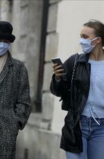 VANESSA PARADIS and LILY-ROSE DEPP Out in Paris 05/13/2020