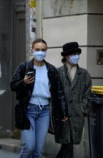 VANESSA PARADIS and LILY-ROSE DEPP Out in Paris 05/13/2020