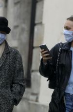 VANESSA PARADIS and LILY-ROSE DEPP Out in Paris 05/13/2020