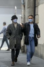 VANESSA PARADIS and LILY-ROSE DEPP Out in Paris 05/13/2020