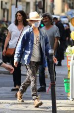 VANESSA PARADIS Wearing Mask and Hat Out in Paris 05/20/2020