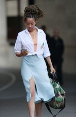 YASMIN EVANS Leaves BBC 1Xtra Studios in London 05/07/2020