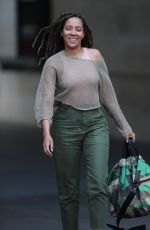 YASMIN EVANS Leaves BBC Studios in London 05/04/2020