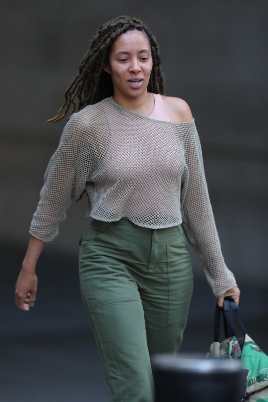 YASMIN EVANS Leaves BBC Studios in London 05/04/2020