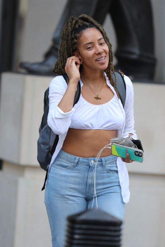 YASMIN EVANS Leaves BBC Studios in London 05/20/2020