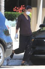 ZOE SALDANA Wearing Mask Out in Los Angeles 05/13/2020