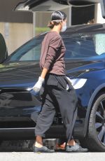 ZOE SALDANA Wearing Mask Out in Los Angeles 05/13/2020