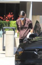 ZOE SALDANA Wearing Mask Out in Los Angeles 05/13/2020