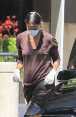 ZOE SALDANA Wearing Mask Out in Los Angeles 05/13/2020