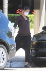 ZOE SALDANA Wearing Mask Out in Los Angeles 05/13/2020