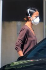 ZOE SALDANA Wearing Mask Out in Los Angeles 05/13/2020