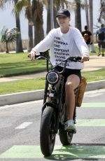 ABBY CHAMPION and Patrick Schwarzenegger Out Cycling in Santa Monica 06/19/2020