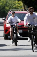 ABBY CHAMPION and Patrick Schwarzenegger Out Cycling in Santa Monica 06/19/2020