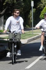 ABBY CHAMPION and Patrick Schwarzenegger Out Cycling in Santa Monica 06/19/2020