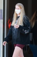 ABBY CHAMPION Wearing a Gucci Mask at Caffe Luxxe in Los Angeles 06/10/2020