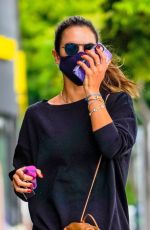 ALESSANDRA AMBROSIO Arrives at Pilates Class in Santa Monica 06/20/2020